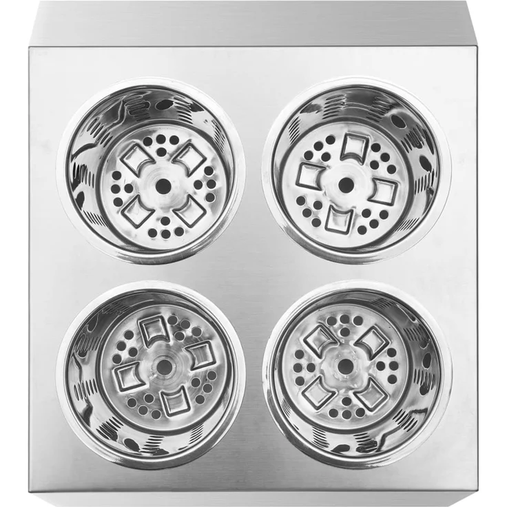 vidaXL Besteckbehälter 4 Fächer Quadratisch Edelstahl 51229 – Bild 5