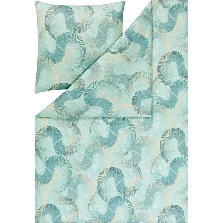 Estella Interlock Jersey Bettwäsche Tobias 6543-520 mint 135x200 – Bild 2