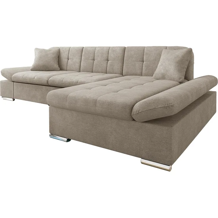 Mirjan24 Ecksofa Malwi (Farbe: Spirit Taupe, Seite: Rechts), 76 x 161 x 278 cm