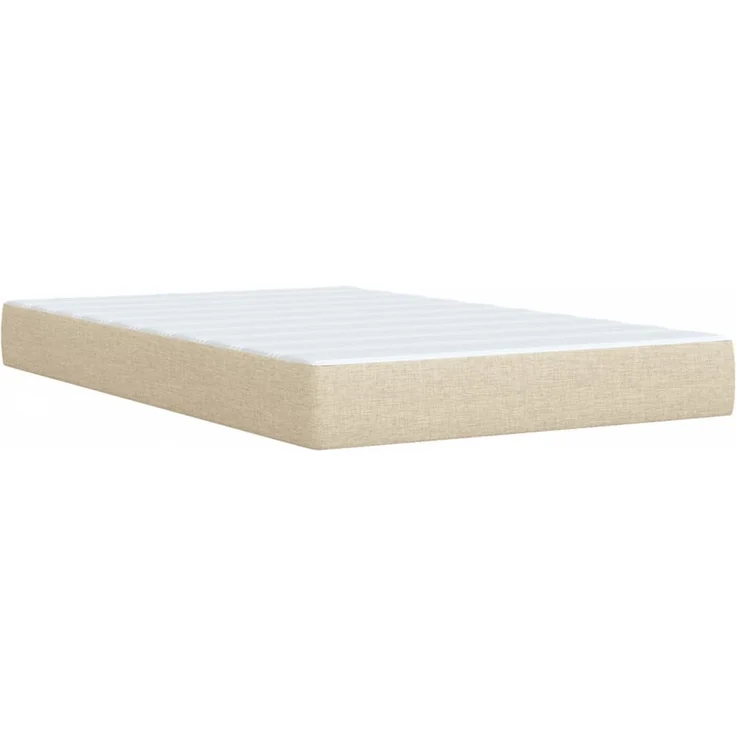 vidaXL Boxspringbett mit Matratze Creme 120x200 cm Stoff 3289742 – Bild 10