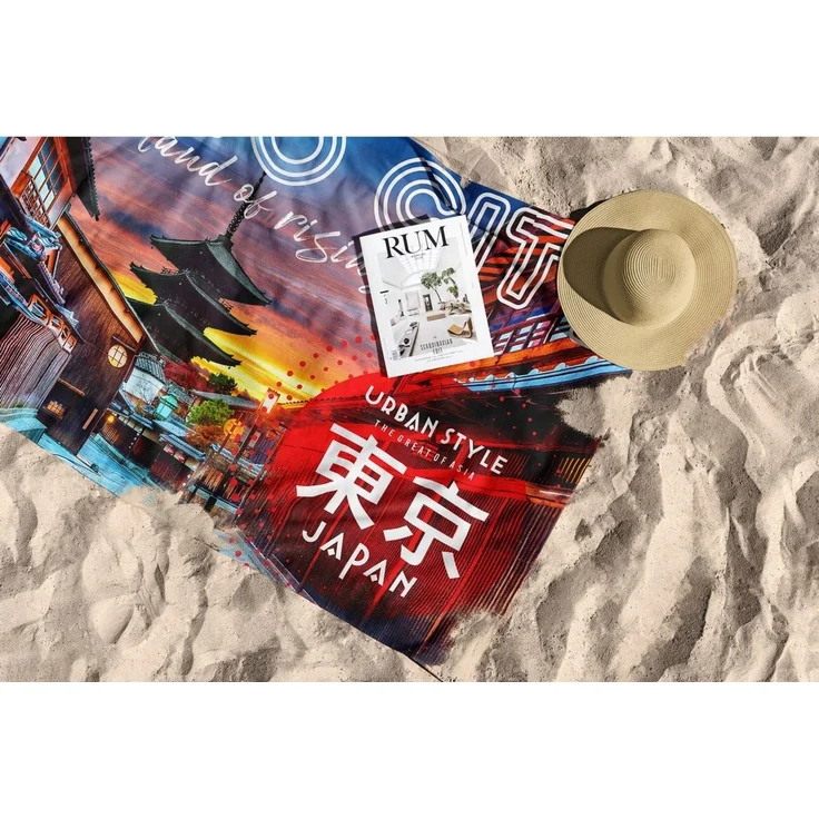 Mijolnir 'Tokyo Rising Sun 90' Strandtuch, Mehrfarbig, 90 x 150 cm – Bild 5