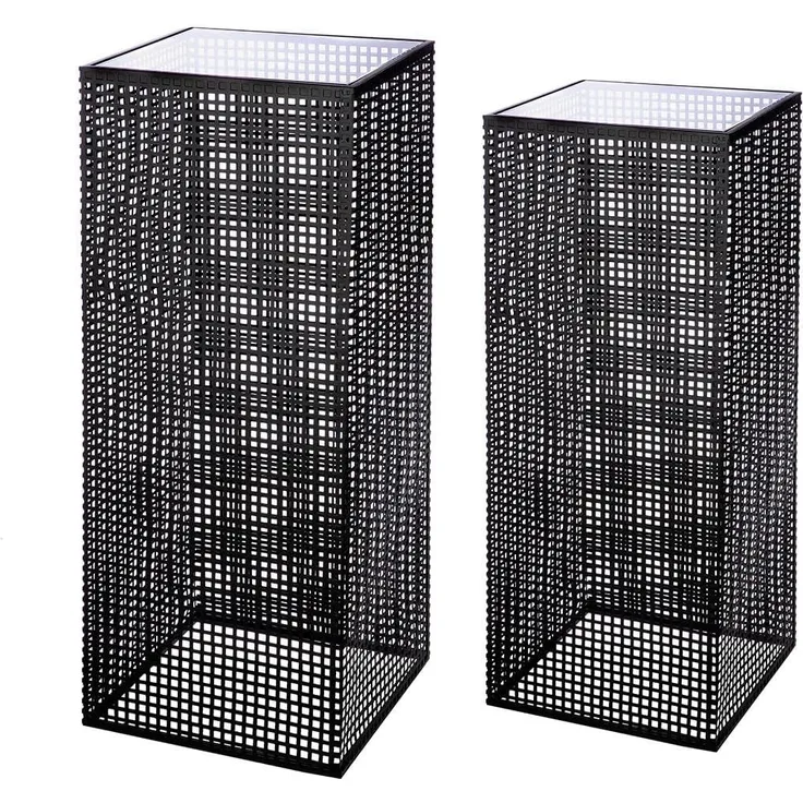 GILDE Säule Retino - schwarz - H. 70cm x B. 27cm x T. 27cm - 74226