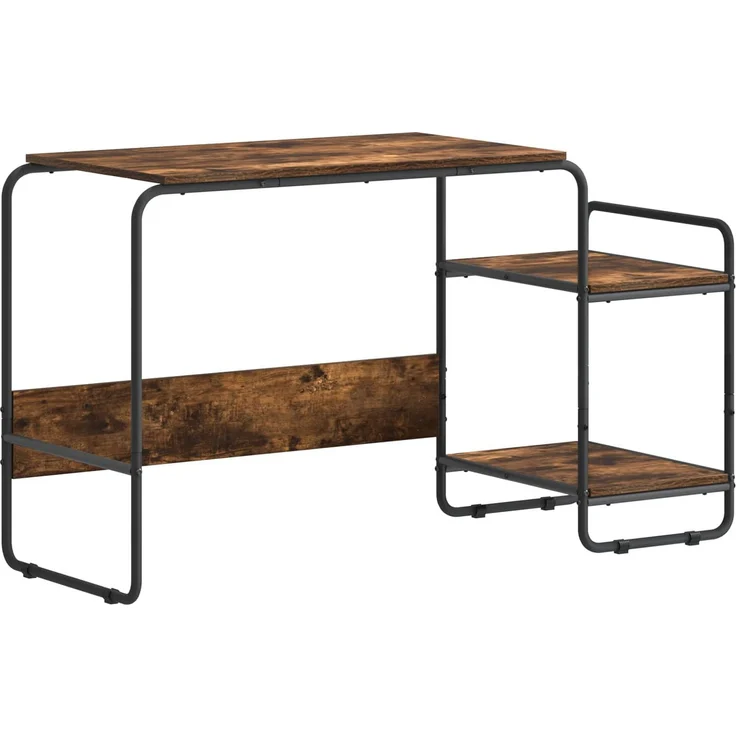 vidaXL Schreibtisch mit Stauraum Räuchereiche 131,5 x 50 x 75,5 cm 8008052 – Bild 2