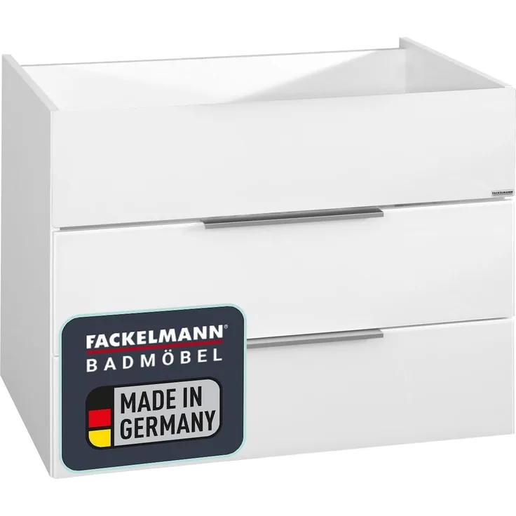 Fackelmann KARA Waschbeckenunterschrank 80 cm, Weiß, 2 Schubladen