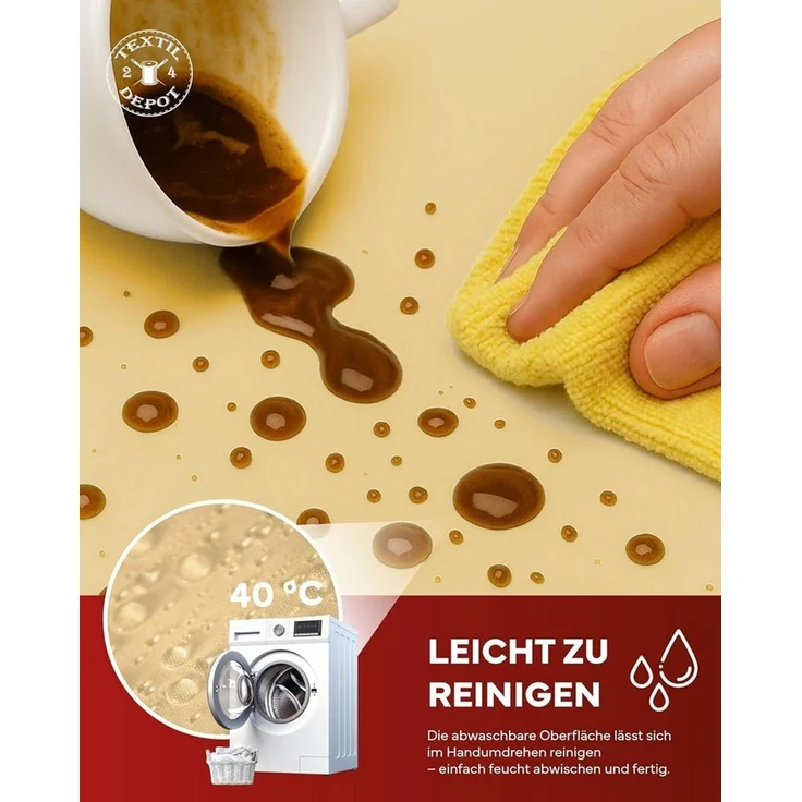 texpot Tischdecke Lotuseffekt Leinenoptik Bügelfrei Fleckschutz wasserabweißend (1-tlg) – Bild 4