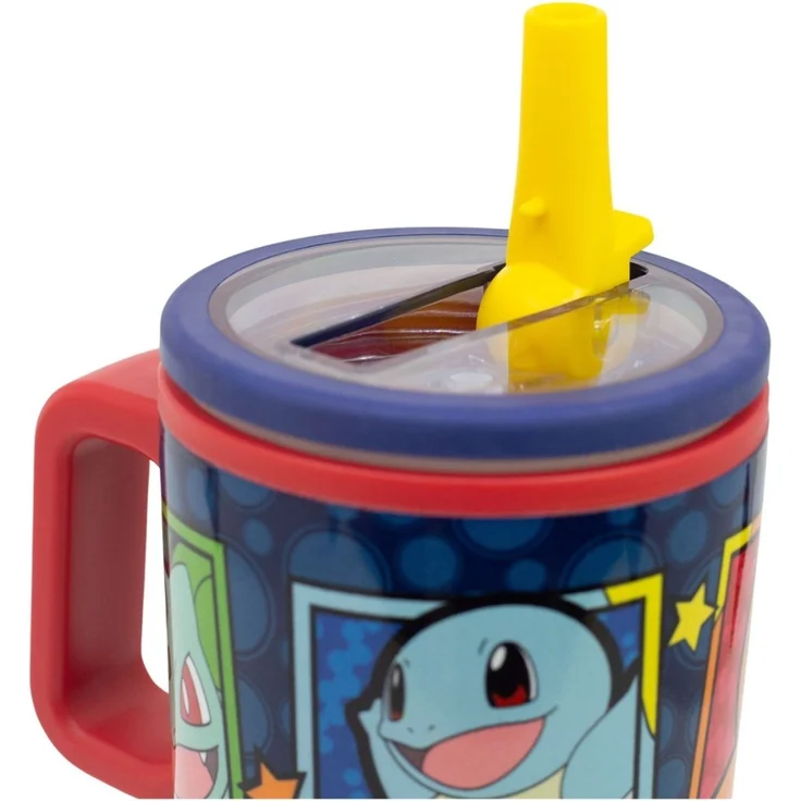 Pokemon Thermobecher 640 ml Edelstahl doppelwandiger Trinkbecher mit Trinkhalm – Bild 3