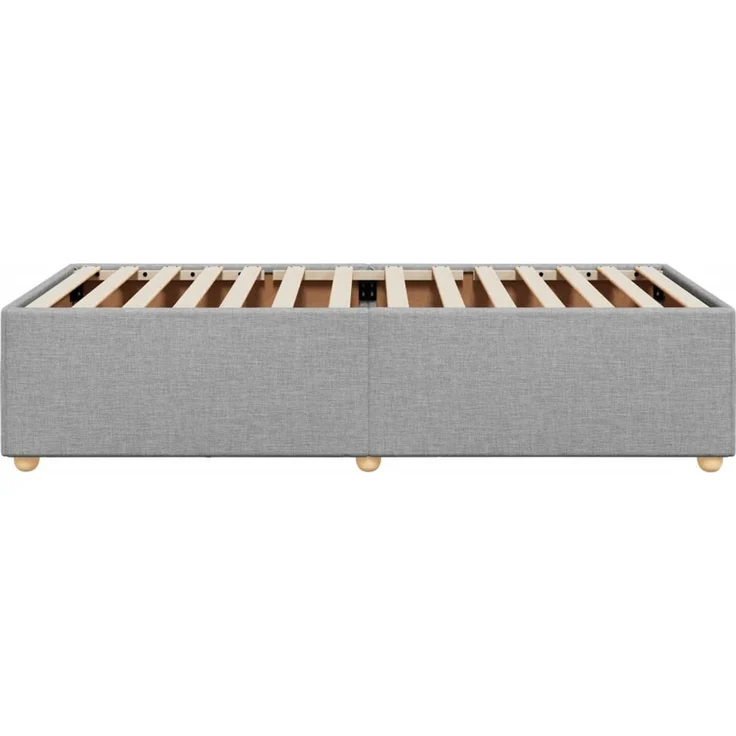 vidaXL Bettgestell ohne Matratze Hellgrau 80x200 cm Stoff 3284687 – Bild 5