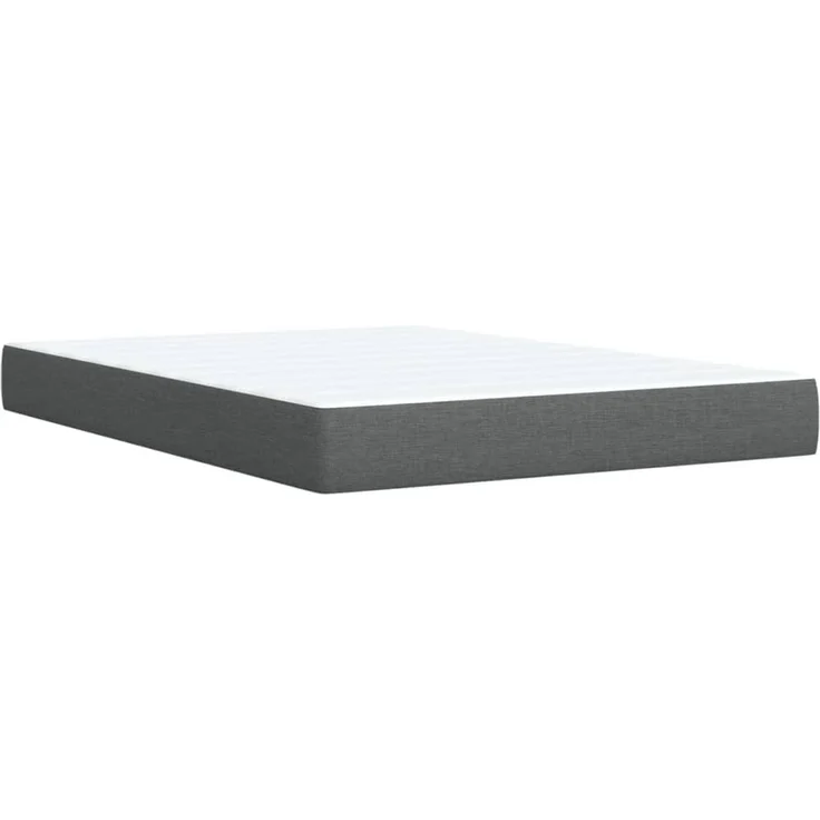vidaXL Boxspringbett mit Matratze Dunkelgrau 140x200 cm Stoff 3288212 – Bild 9