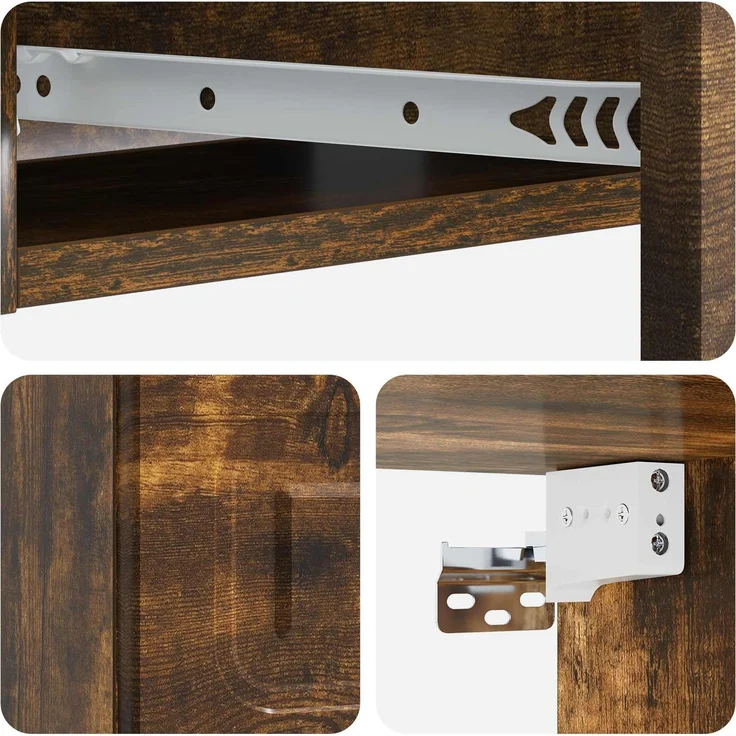 vidaXL Wandmontierter Beistelltisch Geräucherte Eiche Holzwerkstoff 899340 – Bild 7