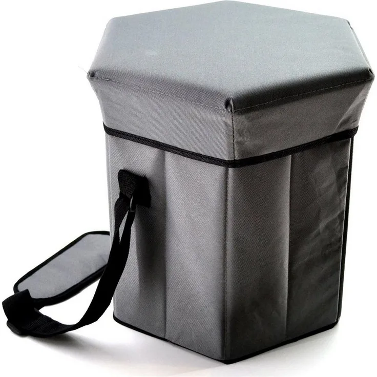 HAC24 Thermobehälter Kühltasche & Hocker Camping Picknick Kühlbox Eisbox Campinghocker, (1-tlg), inkl. Schultergurt Belastbar bis ca. 80 kg