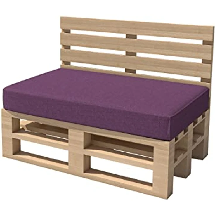 chilly pilley Palettenkissen Gartenkissen Palettenauflage Palettenpolster Indoor Outdoor Waschbar Abnehmbar Sitzkissen Rückenkissen (6er Set, Violett) – Bild 8