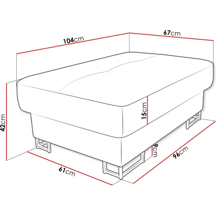 Polsterhocker Cotere (Farbe: Lumo 30) – Bild 3