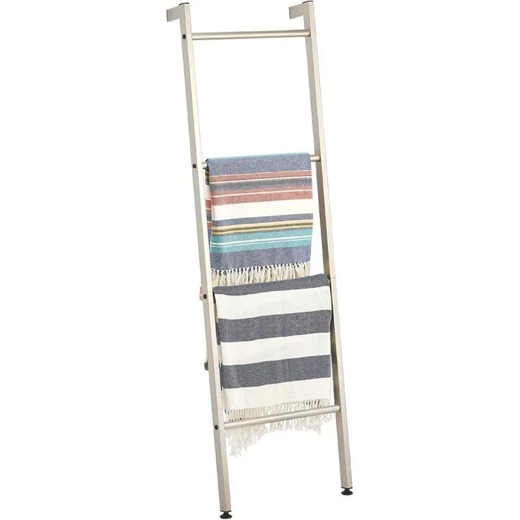 mDesign Handtuchleiter Handtuchständer Handtuchhalter 4 Ebenen Metall Beige – Bild 6