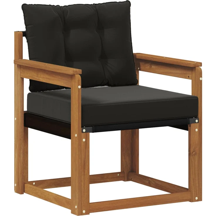 vidaXL 2 Stück Outdoor-Sofagarnitur Massives Akazienholz und Textilene 3436292 – Bild 1