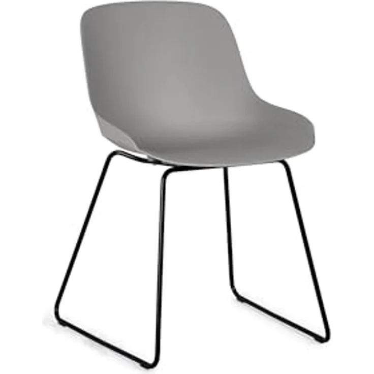 Julian Bowen 2er-Set Rocco-Stühle, Hellgrau, Polypropylen, 80 x 49 x 51,5 cm – Bild 4