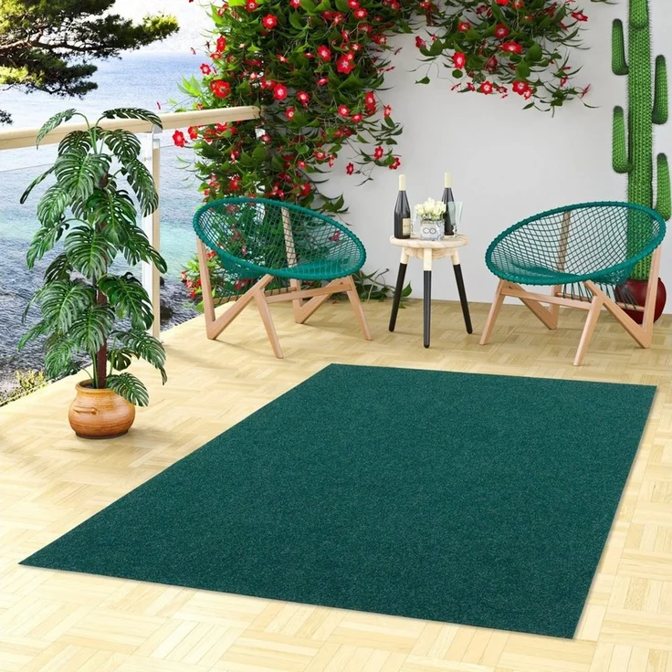 Snapstyle Rasenteppich Kunstrasen Rasenteppich mit Noppen Kingston, Rechteckig, Höhe: 7 mm – Bild 1