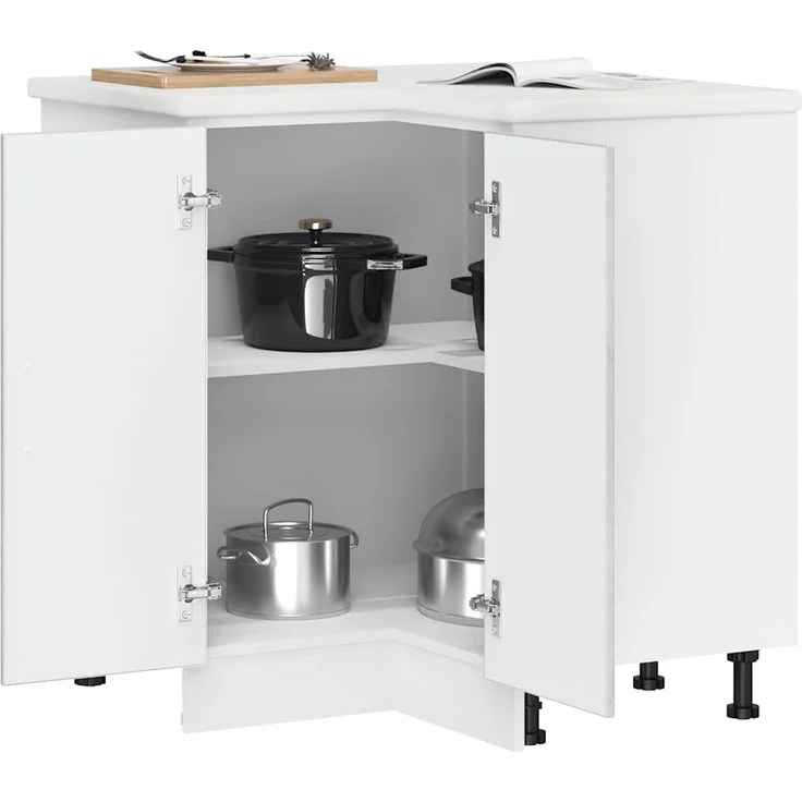 vidaXL Küchen-Eckunterschrank Porto Betongrau Holzwerkstoff 853991 – Bild 2