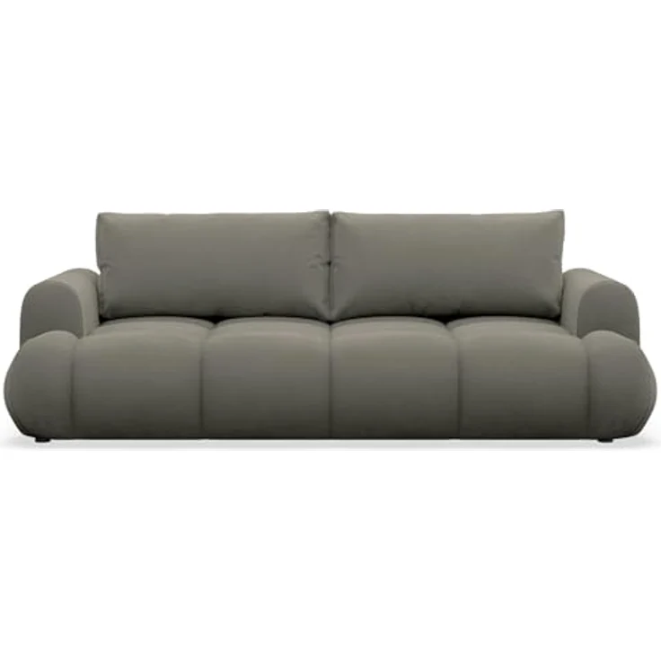 Selsey 3-Sitzer Sofa mit Schlaffunktion Schlafsofa Dunkelbeige Cord 135x200 cm Integrierter Bettkasten – Wasserabweisend & Abriebfest Polnisches Design Komfortable Wellenfederung & Schaumstoff – Bild 4