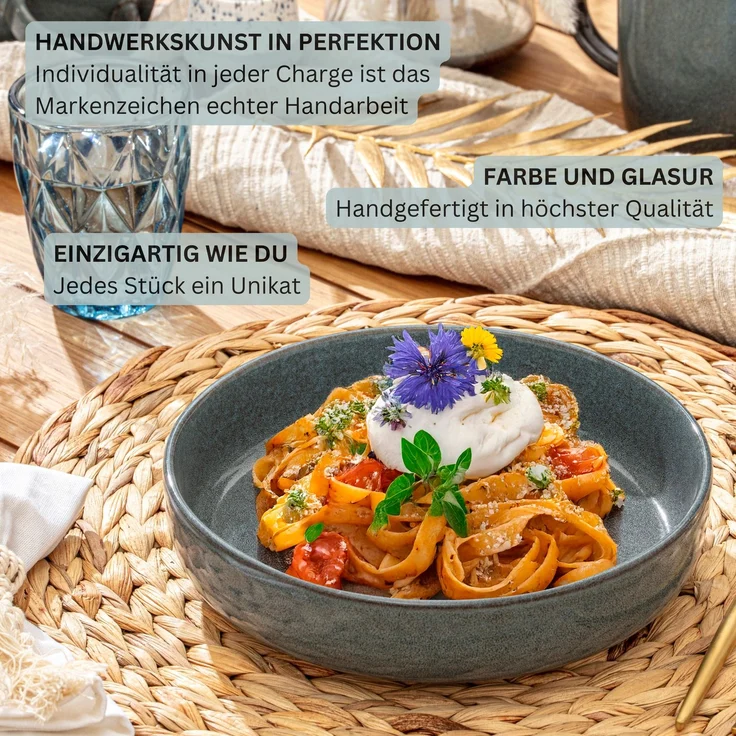 SÄNGER Steingut Pastaschalen Kairo Ocean 6 teilig – Bild 5