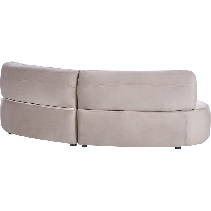 Sofa 3-Sitzer LAERDAL Samtstoff Taupe – Bild 5