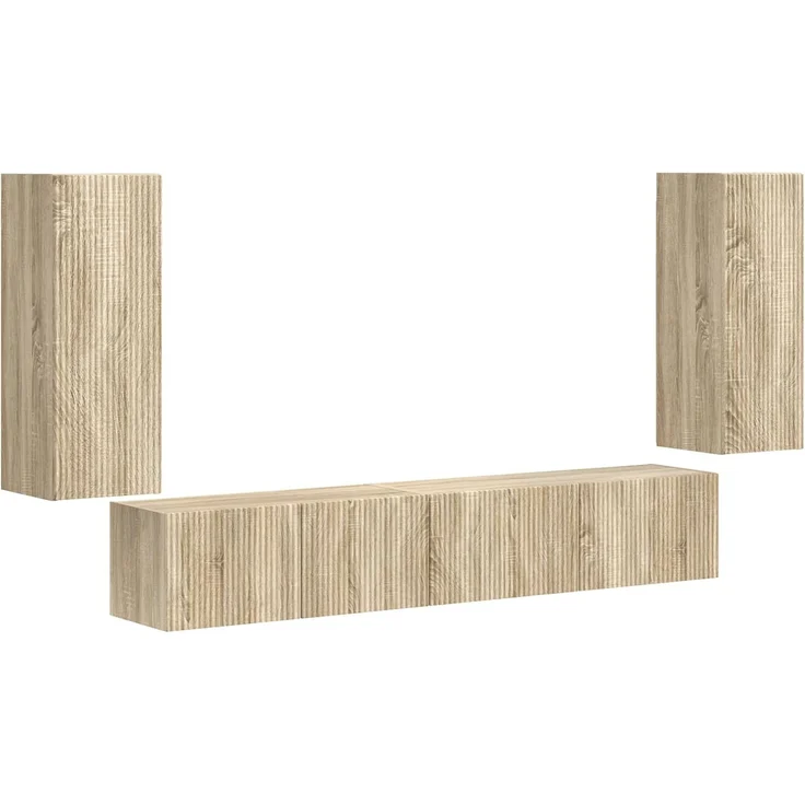 vidaXL TV-Schrankset 4 pcs Sonoma-Eiche Holzwerkstoff 3409161 – Bild 2