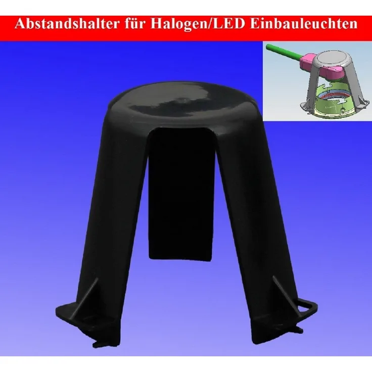TRANGO Einbauleuchte, 20er Pack Abstandshalter ASH*20 Hitzeschutz für LED Halogen Einbauleuchten Einbaustrahler Einbauspots