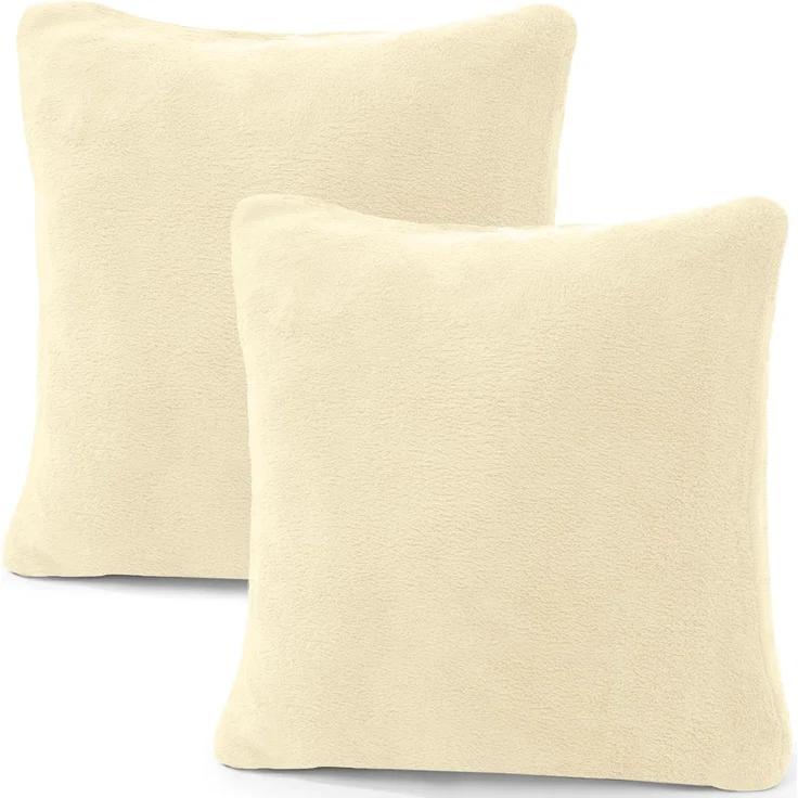 CelinaTex Kissenbezüge Comfortable Kissenbezüge Kissenhüllen 2er Set 40x40cm cremeweiß – Bild 1
