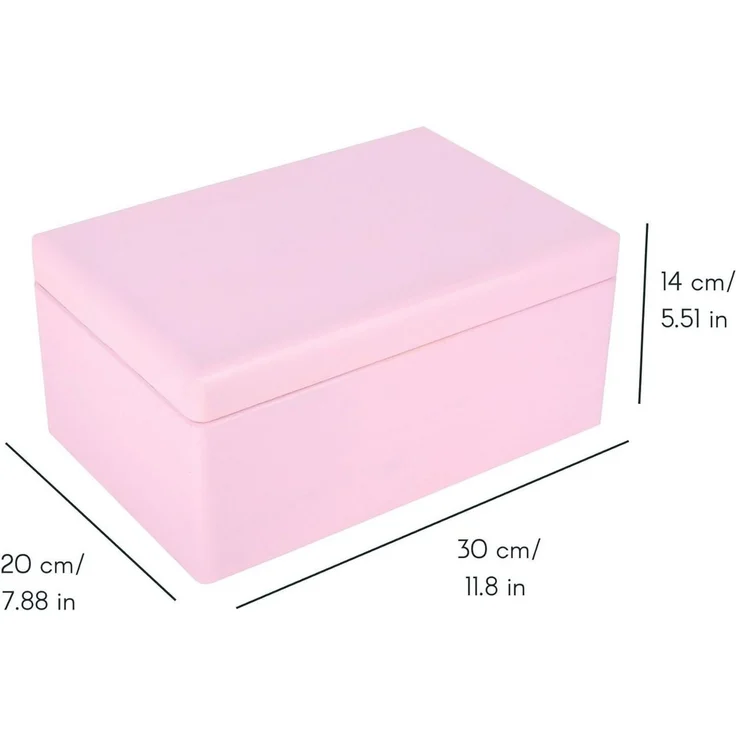 Creative Deco Aufbewahrungsbox mit Deckel Groß Erinnerungsbox Baby Holzbox 30 x 20 x 14 cm – Bild 3