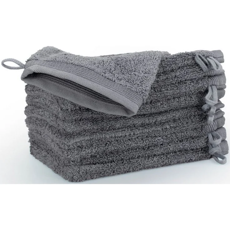 Möve Waschhandschuh Superwuschel, Walkfrottier (Set, 10-St), Waschhandschuh Set mit Bordüre, 100% Premium Cotton Baumwolle – Bild 3