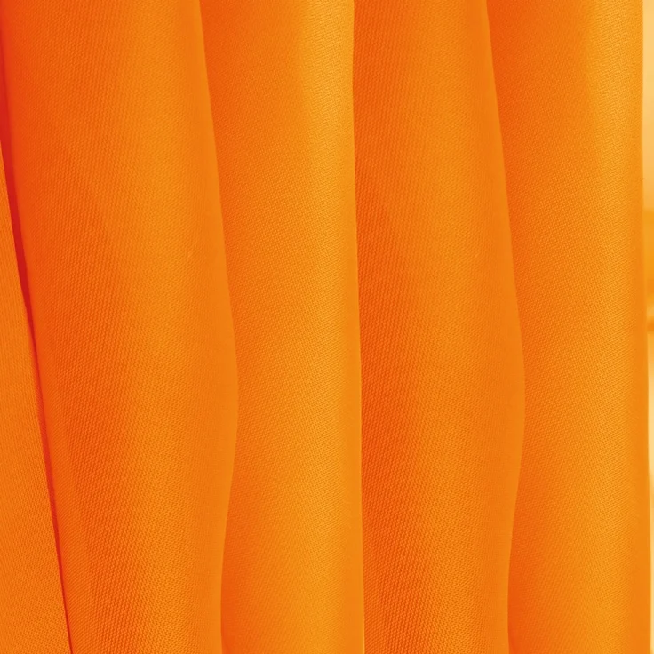 Schlaufen-Bistrogardine in B160cm x L60cm, transparente uni Scheibengardine Voile in vielen verschiedenen Farben erhältlich (hellorange - möhre) – Bild 4