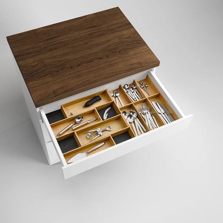 Modify Besteckeinsatz Set 800/900, Eiche hell / Besteckkasten-Set Holz – Bild 1