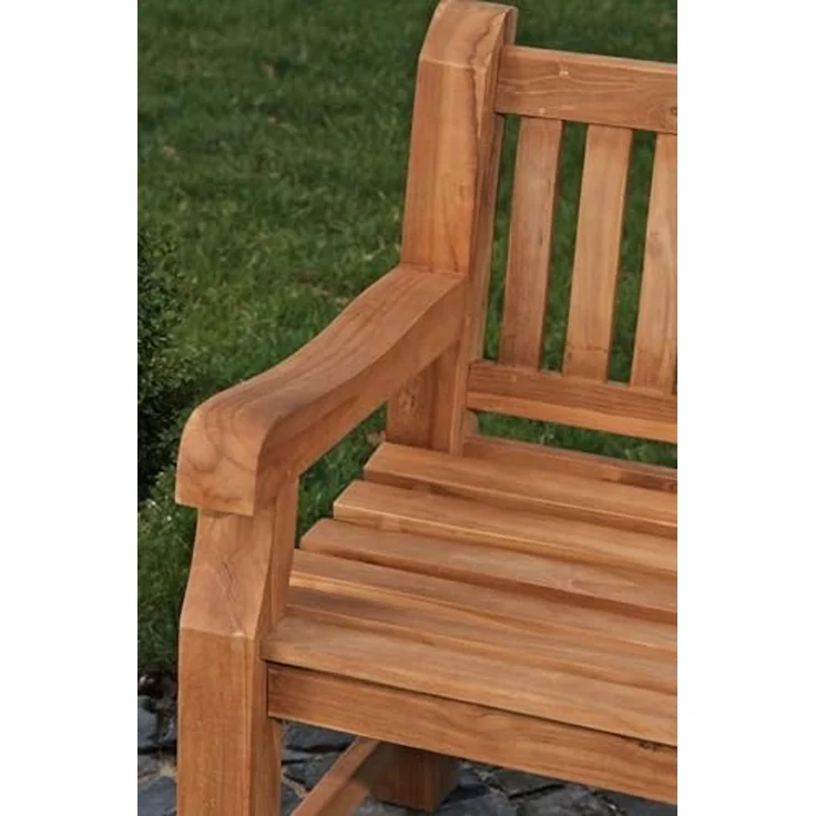 TPFGarden Gartenbank Jacky-N, Teak-Holz Sitzbank massiv Garten Bank Sprossen-Design Breite 220cm – Bild 5