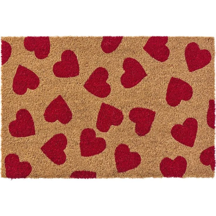 Ib Laursen - Fußmatte Türmatte Fußabtreter Rote Herzen Kokos PVC 2859-00 – Bild 4