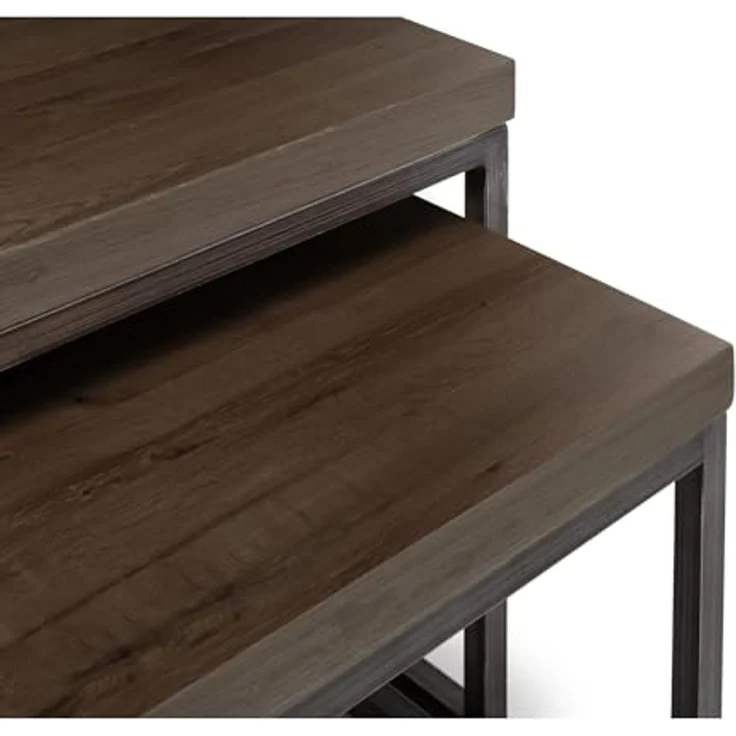 Julian Bowen Brooklyn Satztische, dunkle Eiche – Bild 3