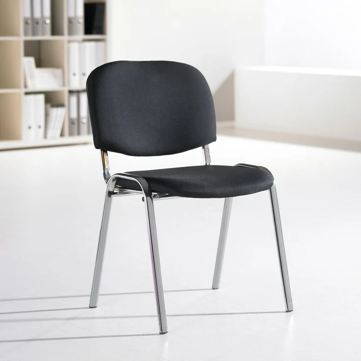 XORA 'VISI' Besucherstuhl, Stoff schwarz, 53.5 x 83 x 55 cm – Bild 1