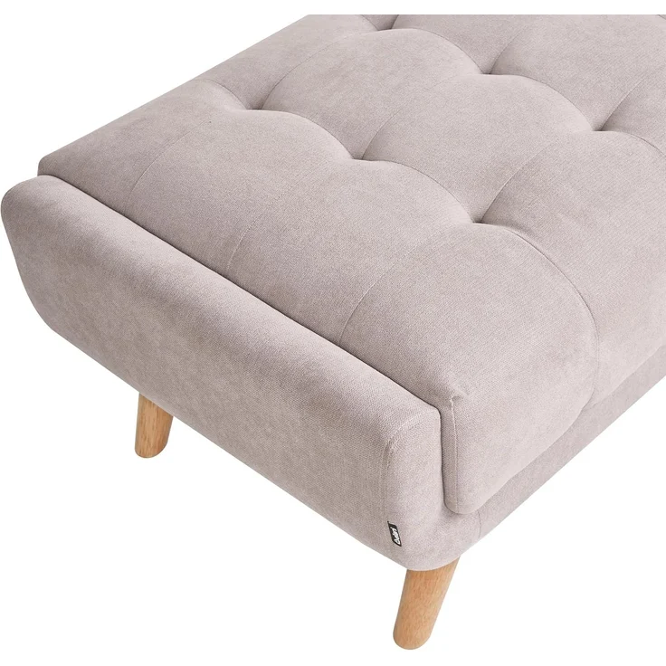 Ottomane HABO Stoff Taupe – Bild 5