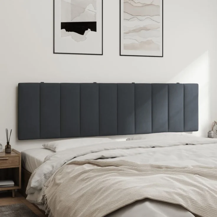 vidaXL Kopfteil-Kissen Dunkelgrau 180 cm Samt – Bild 2