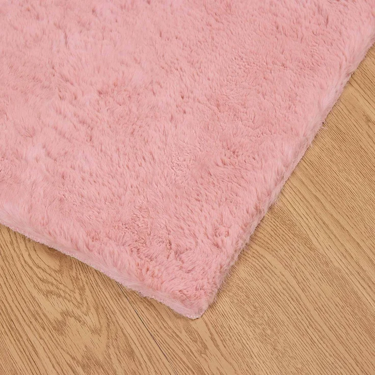 vidaXL Rutschfester Kunstfellteppich Olite Rosa 240 x 340 cm Polyester 42021706 – Bild 6