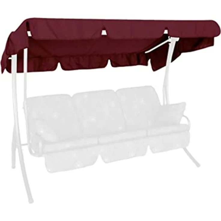 Angerer Freizeitmöbel Sonnendach für 3-Sitzer Hollywoodschaukel Swingtex, wasser- und schmutzabweisend, bordeaux, 210 x 145 cm – Bild 2