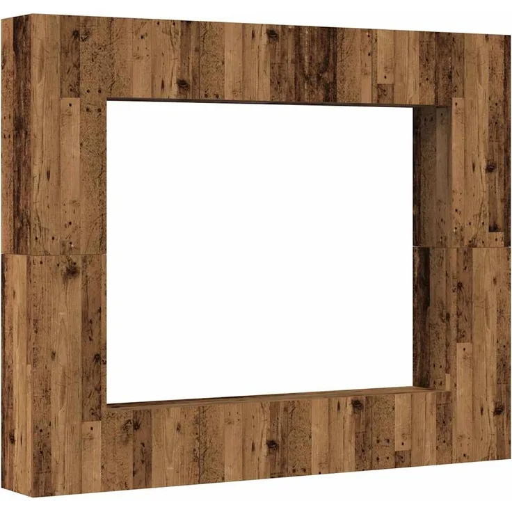 vidaXL 8-tlg. TV-Schrank-Set Wandmontage Altholz-Optik Holzwerkstoff 3328953