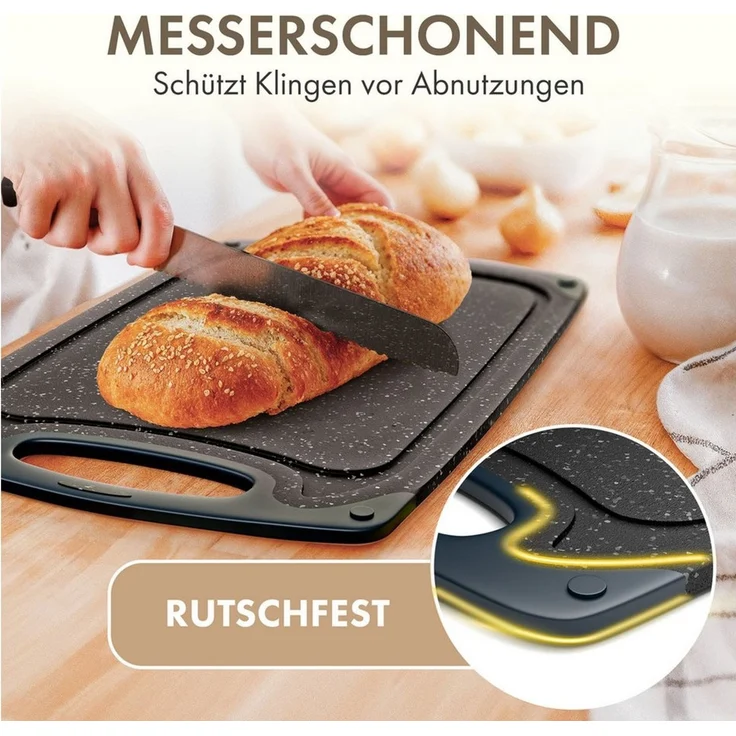 Blumtal Schneidebrett Frühstücksbrettchen Kunststoff, 2er-/3er-Set, verschiedene Größen, (2-St), Brettchen spülmaschinenfest Kunststoff BPA-frei – Bild 3