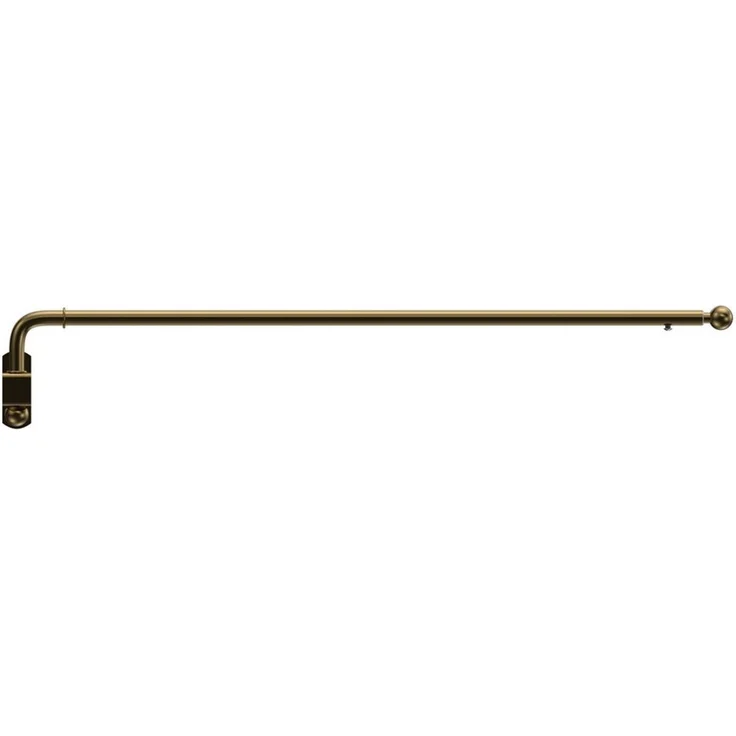 INTERDECO Schwenkstange Cassina, ausziehbar, Wandmontage, Metall, Messing Antik, 13/9