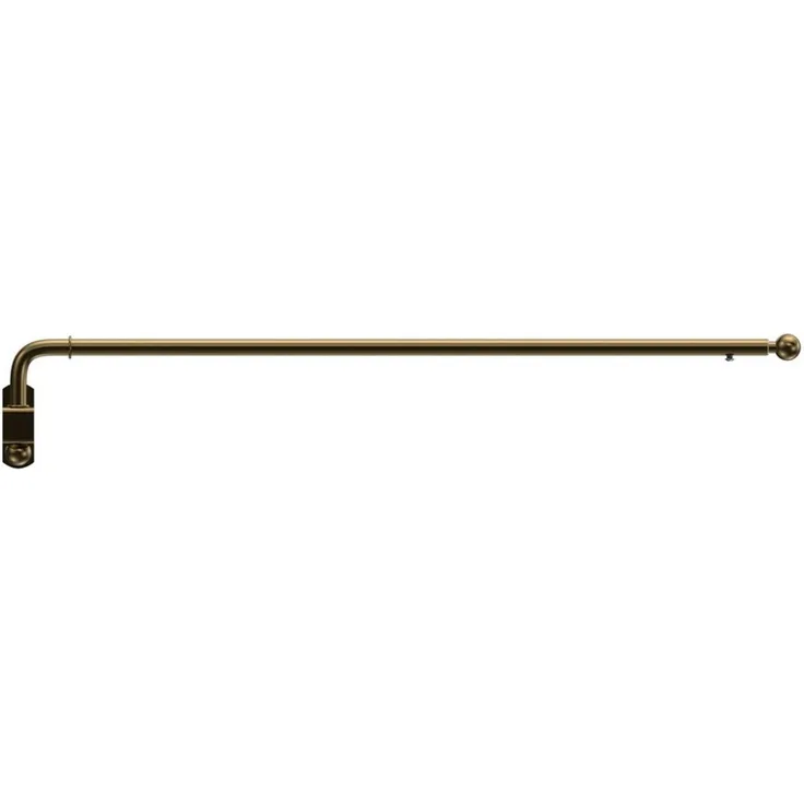 INTERDECO Schwenkstange Cassina, ausziehbar, Wandmontage, Metall, Messing Antik, 13/9