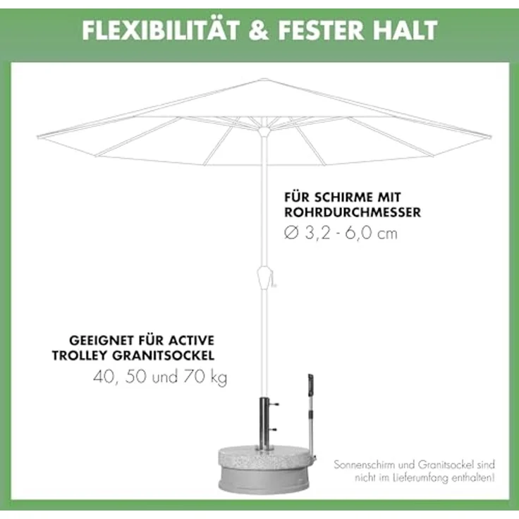 Doppler Standrohr für Granitsockel bis 60 mm, silber – Bild 3