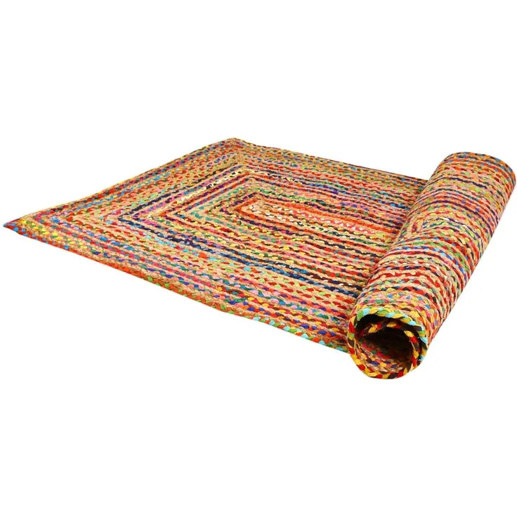 Jute Teppich Esha bunt 90x150 cm – Bild 2