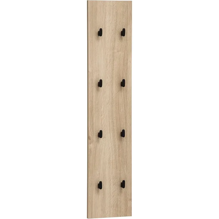 Schildmeyer Hakenpaneel Emmik 159441, weiß Eiche Dekor, 24,5 x 2,6 x 109 cm