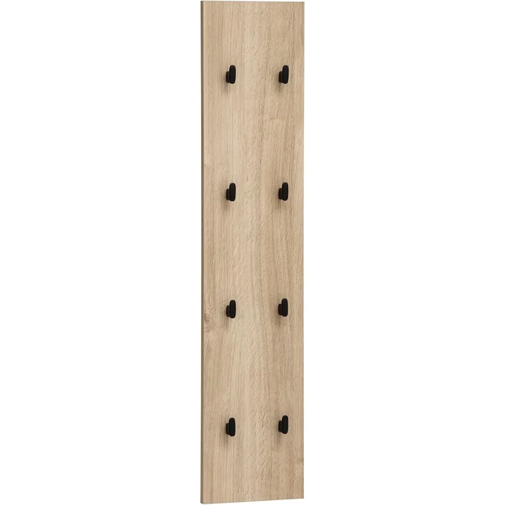 Schildmeyer Hakenpaneel Emmik 159441, weiß Eiche Dekor, 24,5 x 2,6 x 109 cm – Bild 1