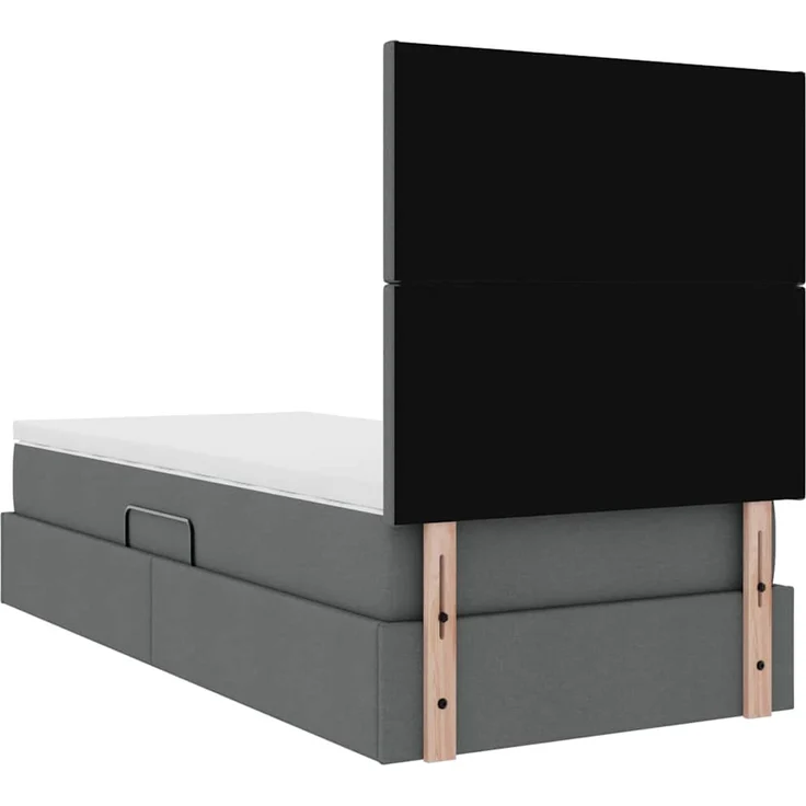 vidaXL LED-Speicherbett mit Matratze Dunkelgrau 90 x 190 cm Stoff 3372322 – Bild 12