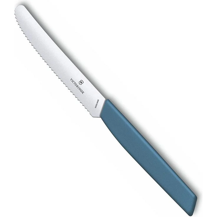 Victorinox Swiss Modern Tomaten- & Tafelmesser, Wellens, 11cm, cornflower – Bild 1