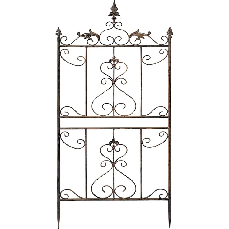 Rankgitter INES 2er Set - 51 x 3 x 124 cm, Metall, Braun | Rankhilfe Kletterpflanzen Gartendekoration – Bild 6